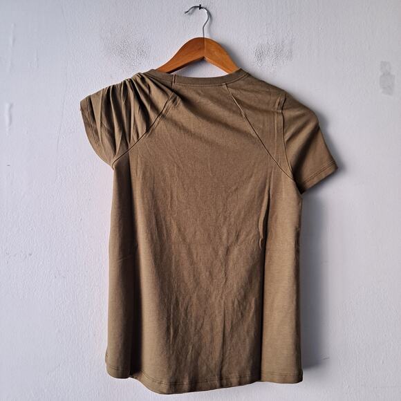 NWT Universal Standard Dione Twist Tee Top Military Olive Green Women's 00 | 4XS - Picture 5 of 10